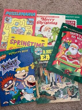 Vintage Coloring and Activity Books